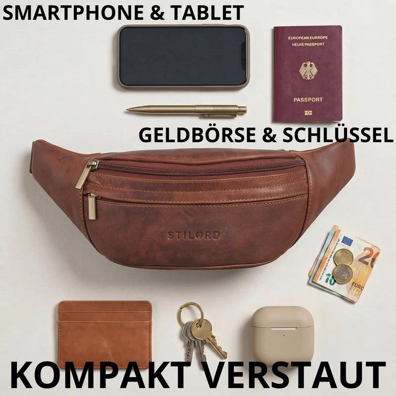 "Esteban" Gürteltasche Leder Herren & Damen