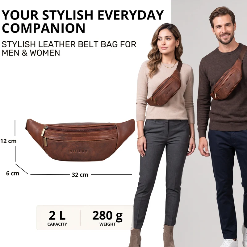 "Esteban" Gürteltasche Leder Herren & Damen