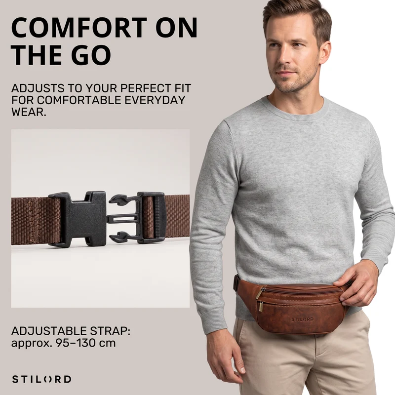 "Esteban" Gürteltasche Leder Herren & Damen