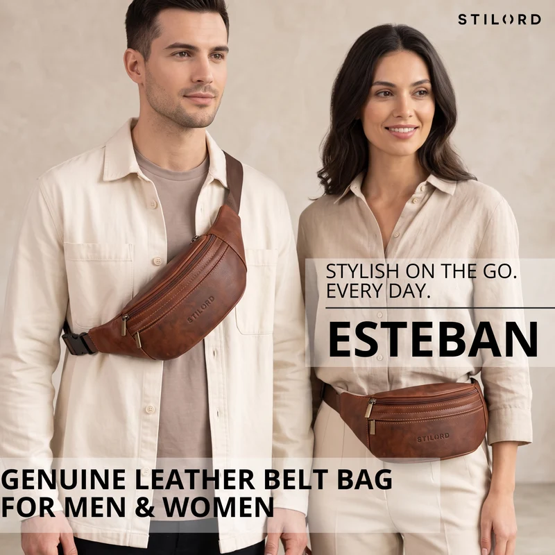 "Esteban" Gürteltasche Leder Herren & Damen