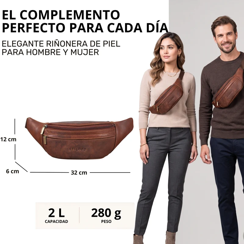"Esteban" Gürteltasche Leder Herren & Damen