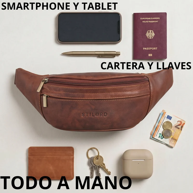 "Esteban" Gürteltasche Leder Herren & Damen