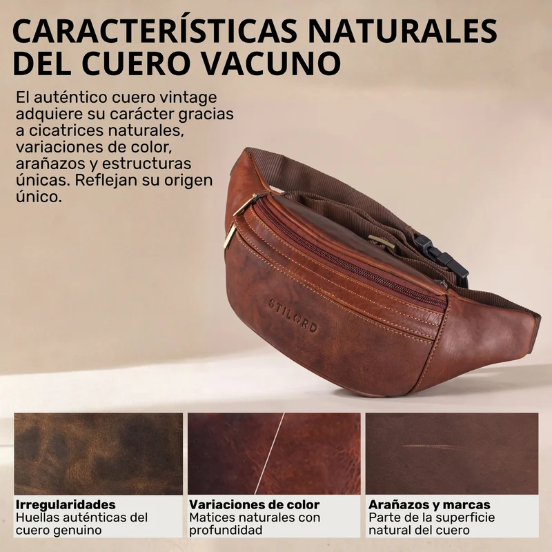"Esteban" Gürteltasche Leder Herren & Damen