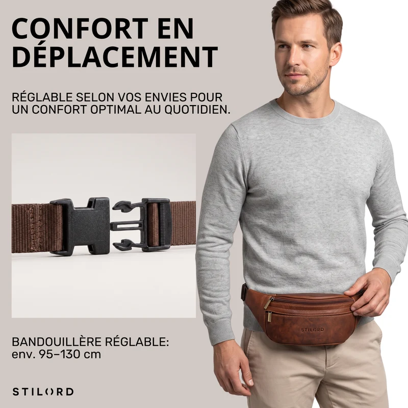 "Esteban" Gürteltasche Leder Herren & Damen