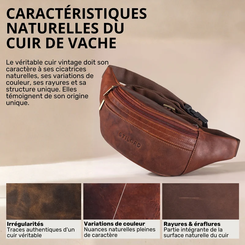 "Esteban" Gürteltasche Leder Herren & Damen