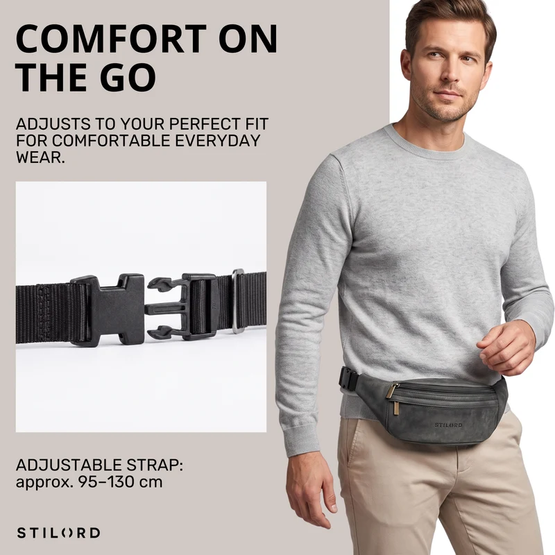 "Esteban" Gürteltasche Leder Herren & Damen