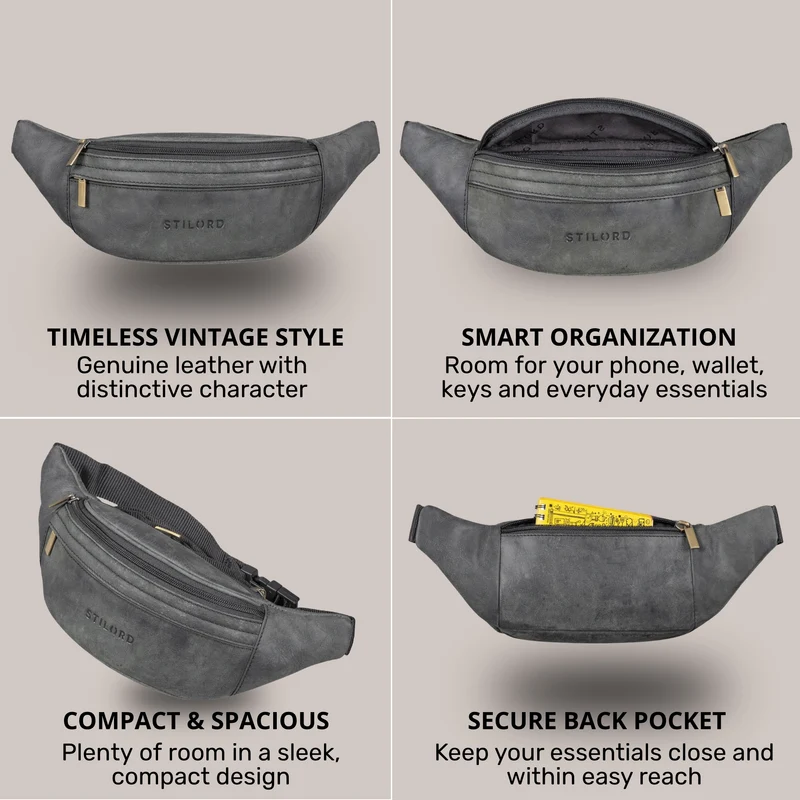 "Esteban" Gürteltasche Leder Herren & Damen