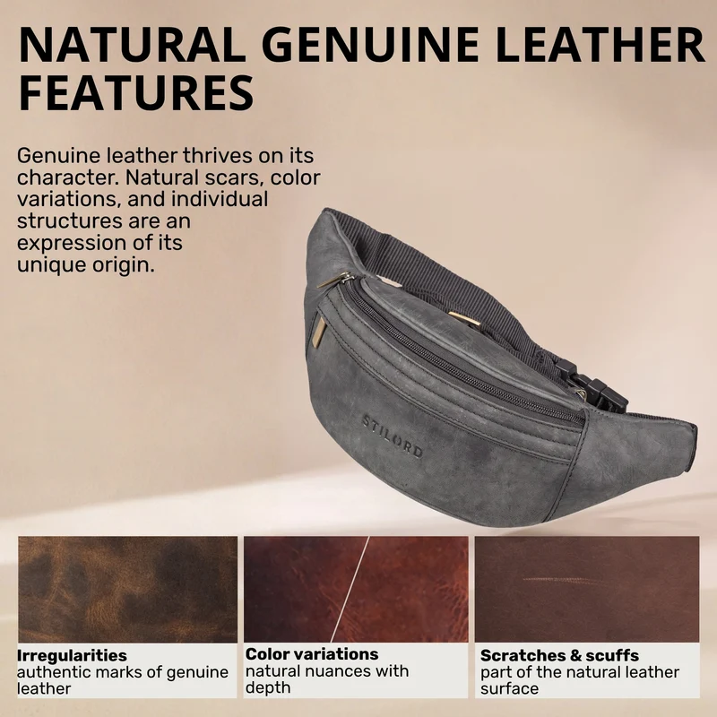 "Esteban" Gürteltasche Leder Herren & Damen