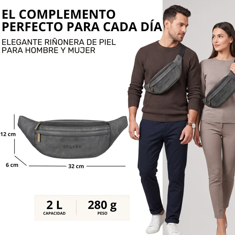 "Esteban" Gürteltasche Leder Herren & Damen