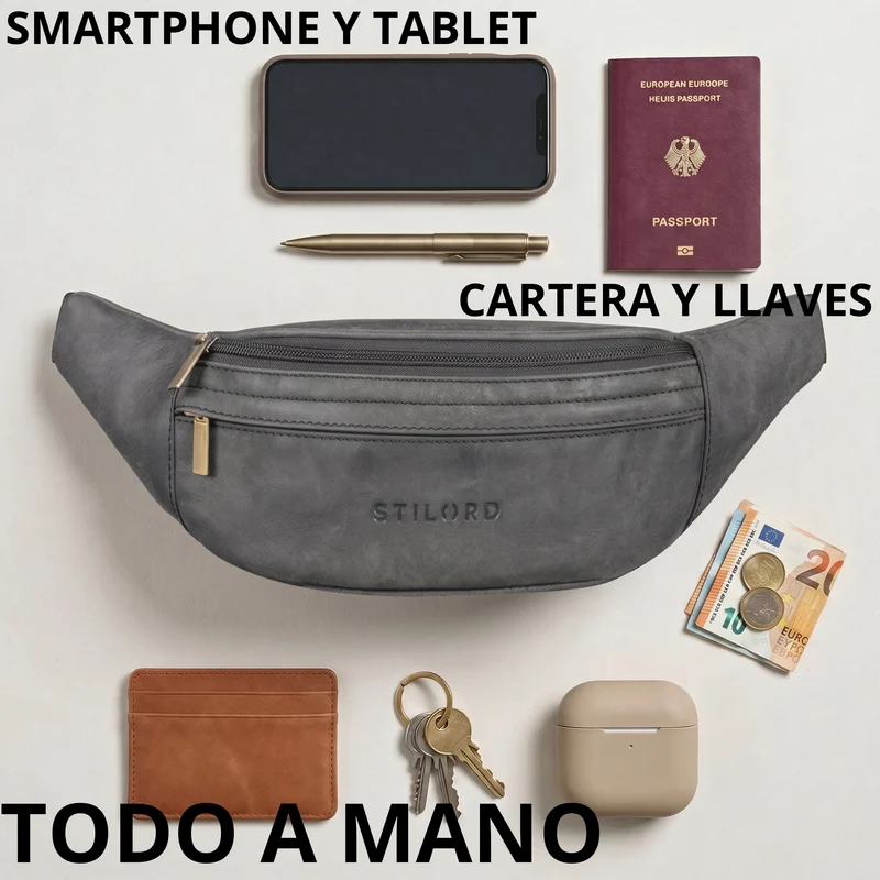 "Esteban" Gürteltasche Leder Herren & Damen