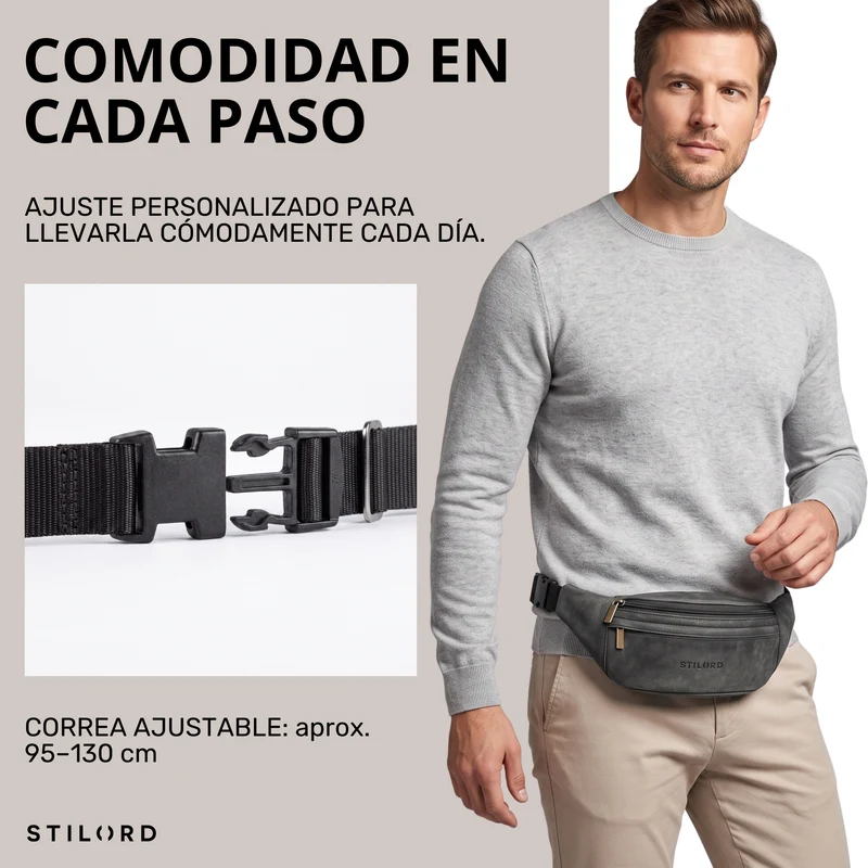 "Esteban" Gürteltasche Leder Herren & Damen