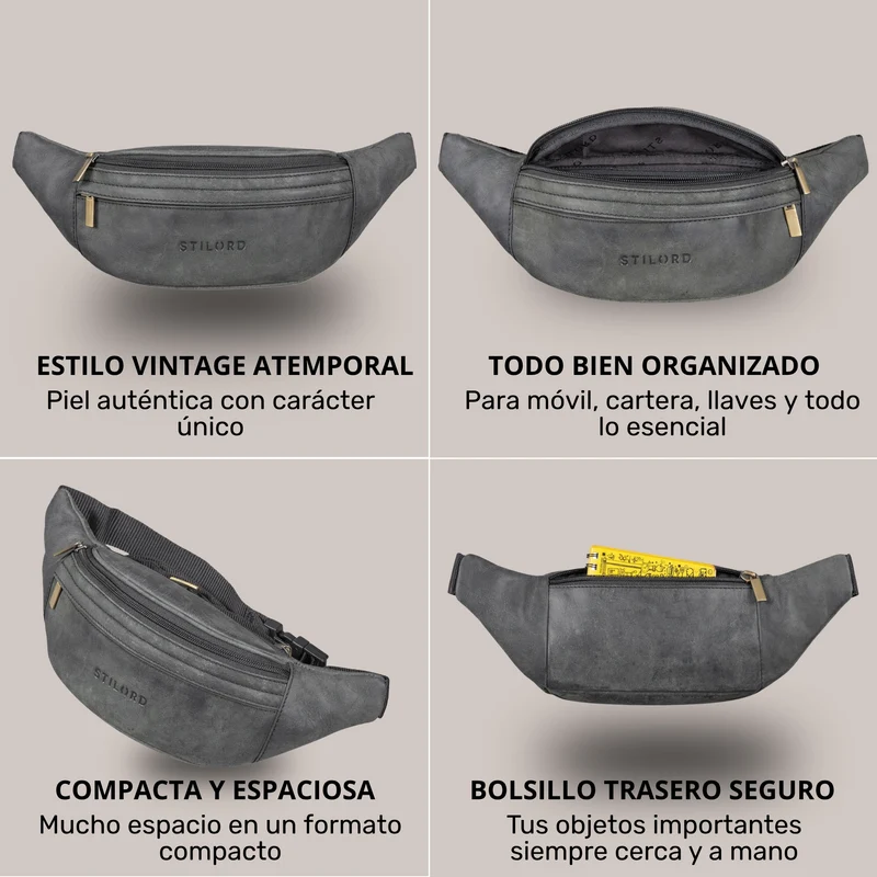 "Esteban" Gürteltasche Leder Herren & Damen