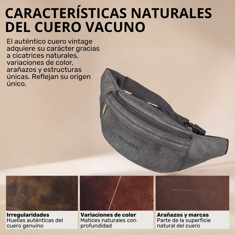 "Esteban" Gürteltasche Leder Herren & Damen