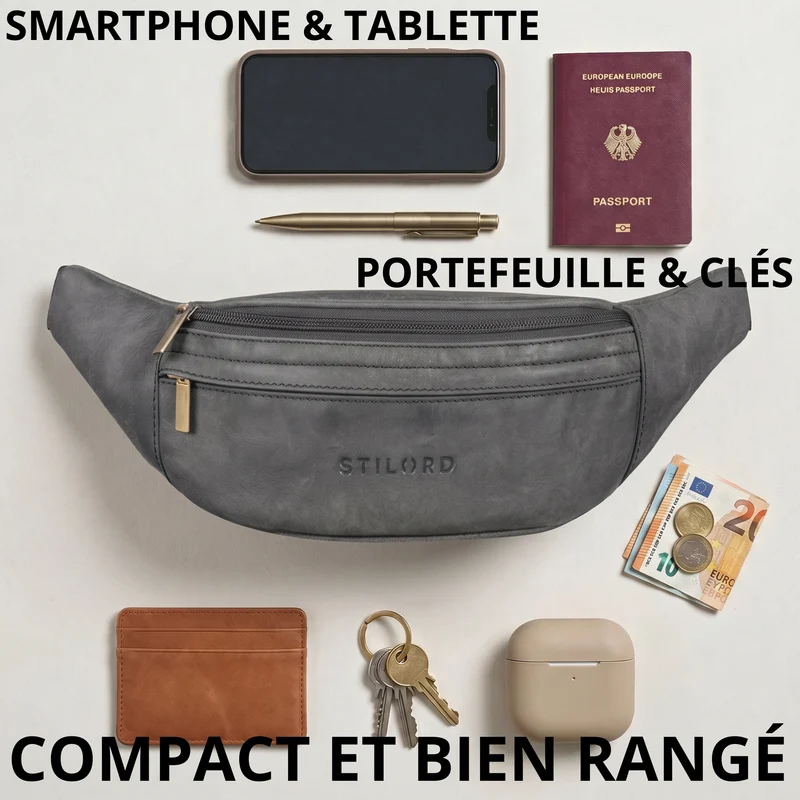 "Esteban" Gürteltasche Leder Herren & Damen