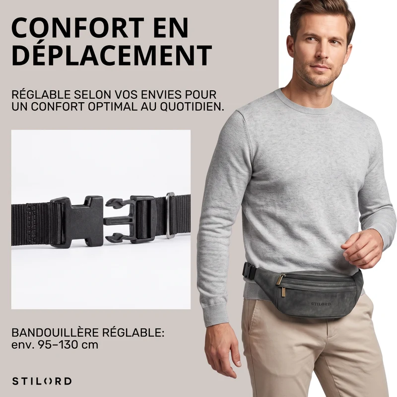 "Esteban" Gürteltasche Leder Herren & Damen