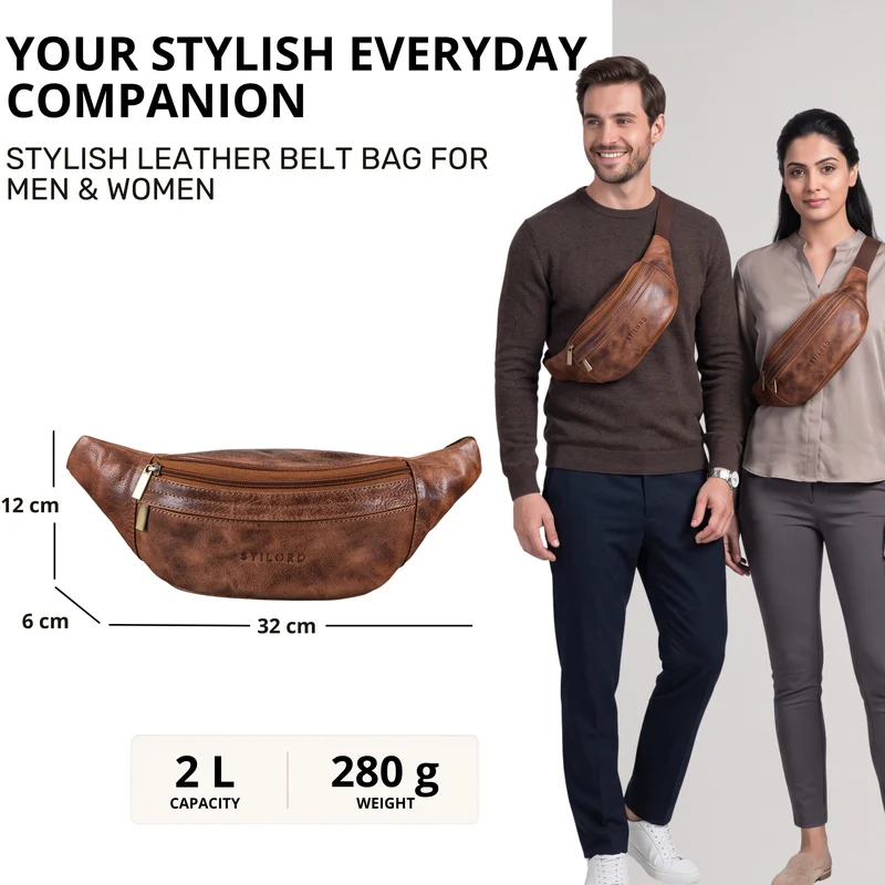 "Esteban" Gürteltasche Leder Herren & Damen