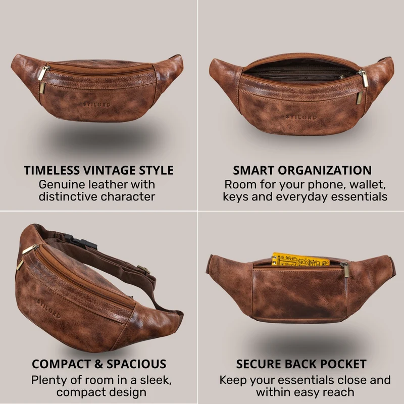 "Esteban" Gürteltasche Leder Herren & Damen