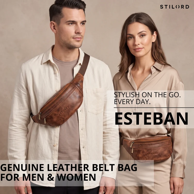 "Esteban" Gürteltasche Leder Herren & Damen