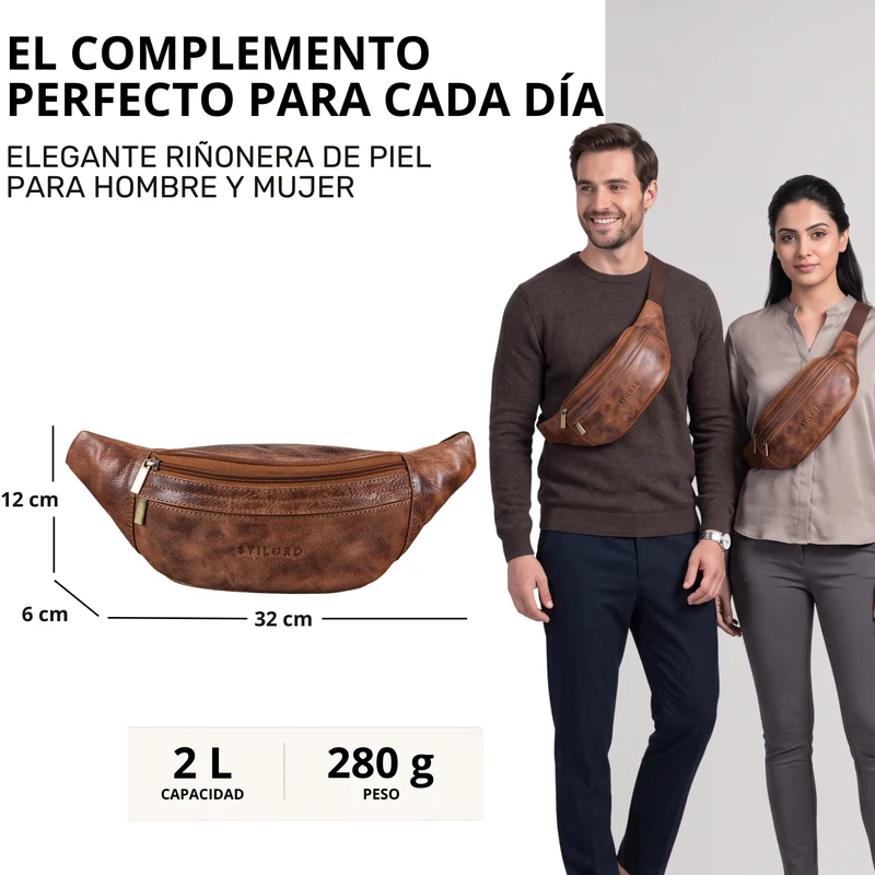"Esteban" Gürteltasche Leder Herren & Damen