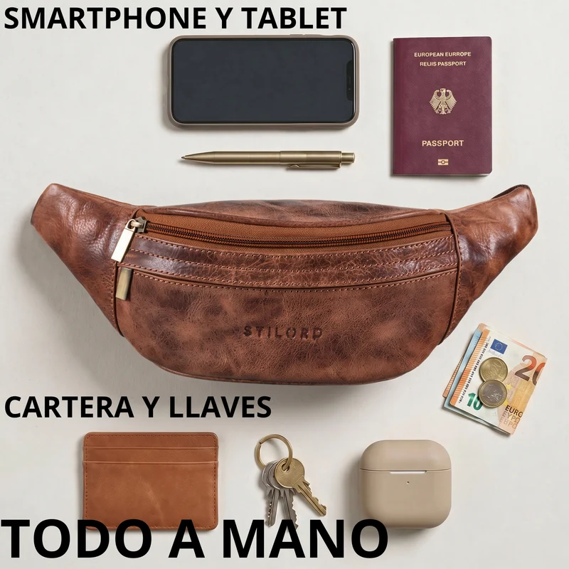 "Esteban" Gürteltasche Leder Herren & Damen