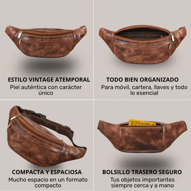 "Esteban" Gürteltasche Leder Herren & Damen