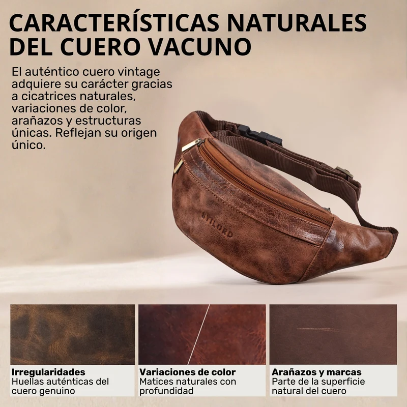 "Esteban" Gürteltasche Leder Herren & Damen
