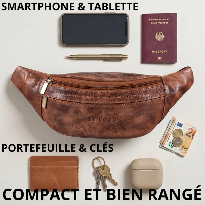 "Esteban" Gürteltasche Leder Herren & Damen