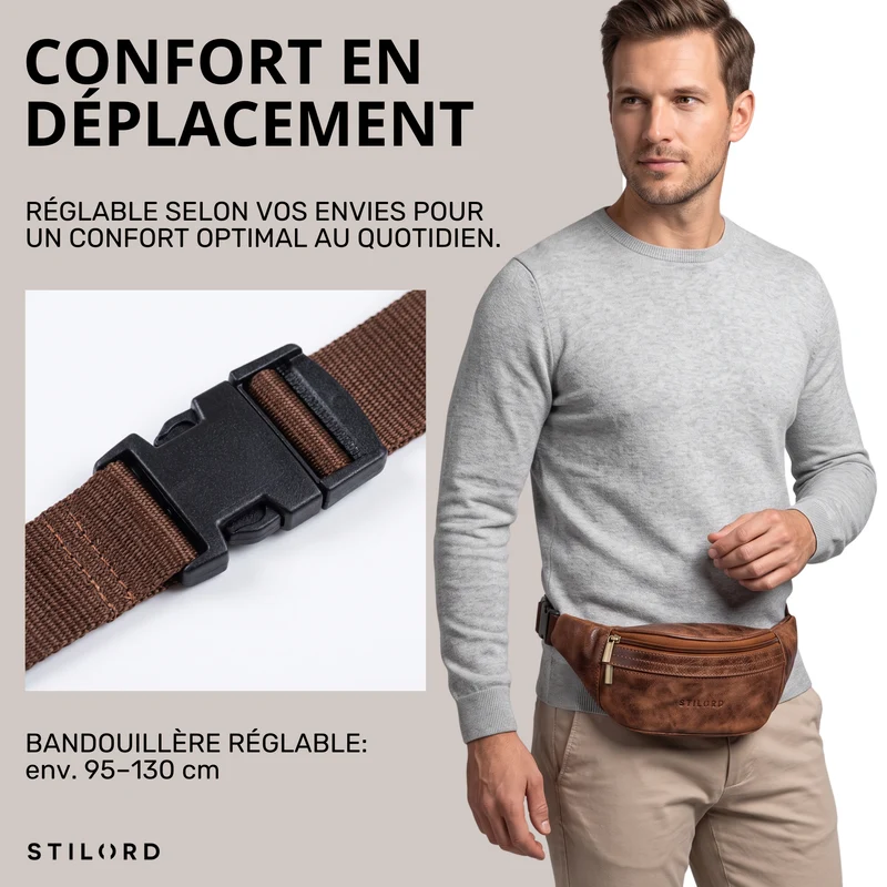 "Esteban" Gürteltasche Leder Herren & Damen
