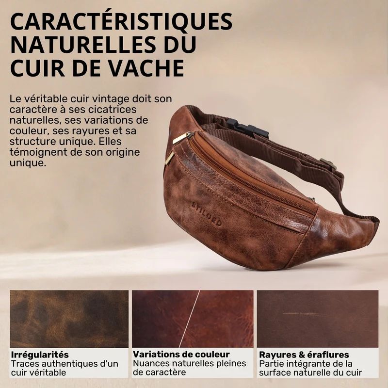 "Esteban" Gürteltasche Leder Herren & Damen