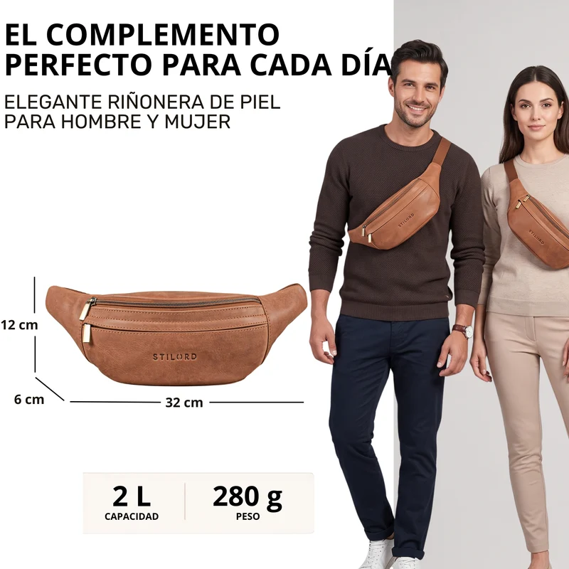 "Esteban" Gürteltasche Leder Herren & Damen