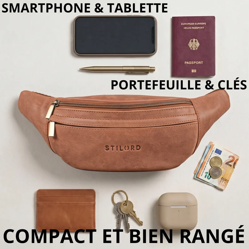 "Esteban" Gürteltasche Leder Herren & Damen