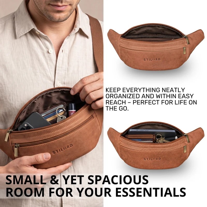 "Esteban" Gürteltasche Leder Herren & Damen