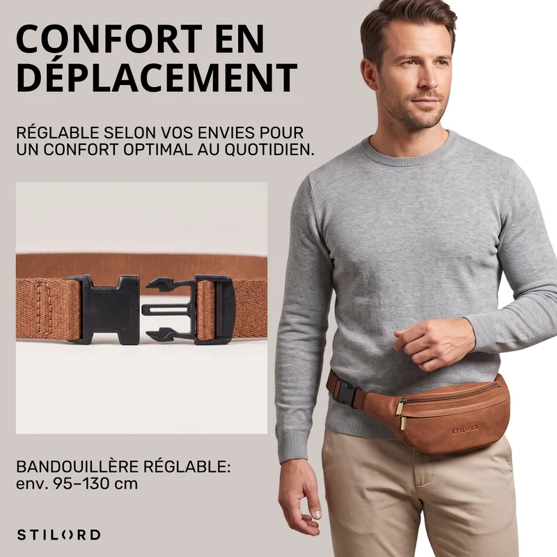 "Esteban" Gürteltasche Leder Herren & Damen
