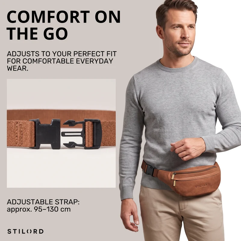 "Esteban" Gürteltasche Leder Herren & Damen