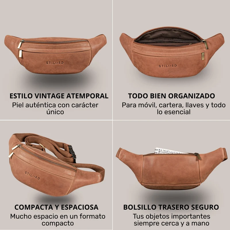 "Esteban" Gürteltasche Leder Herren & Damen