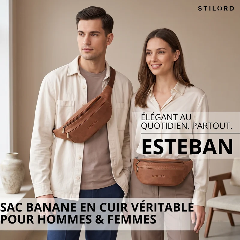 "Esteban" Gürteltasche Leder Herren & Damen