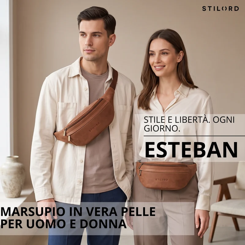 "Esteban" Gürteltasche Leder Herren & Damen