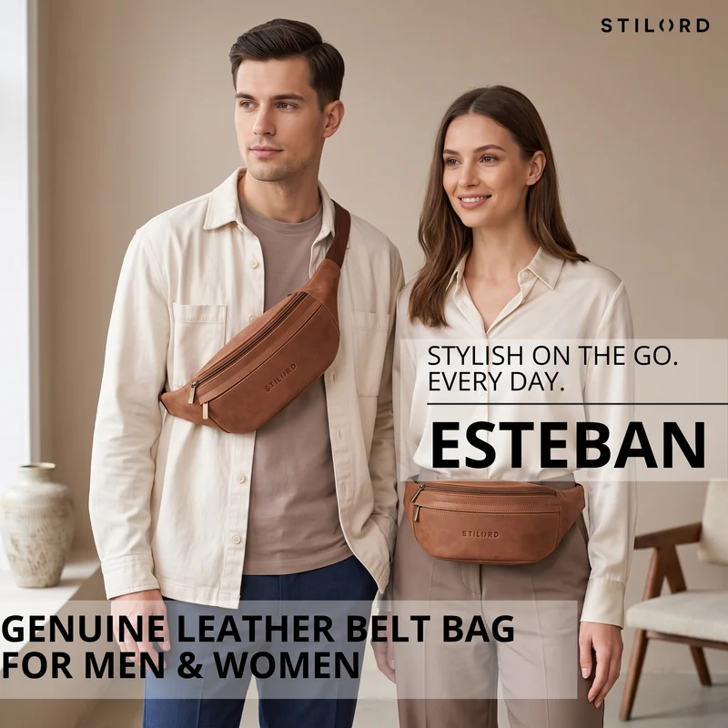 "Esteban" Gürteltasche Leder Herren & Damen