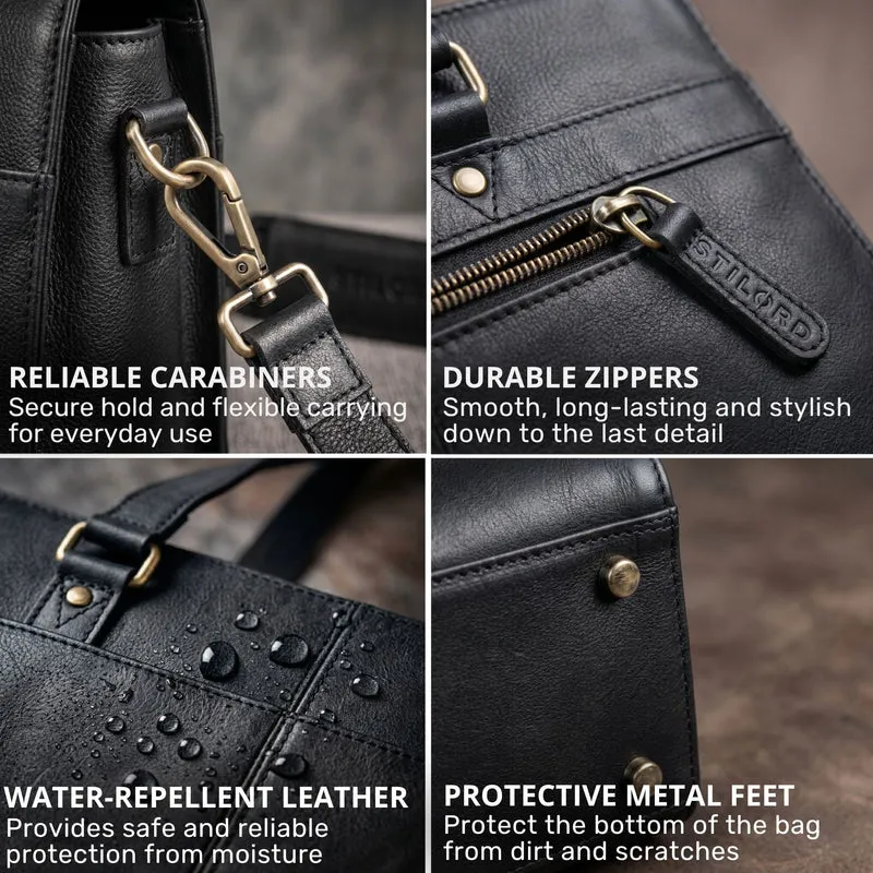 "Andrea" Shopper Tasche Damen Leder groß mit Laptopfach 15,6-16 Zoll