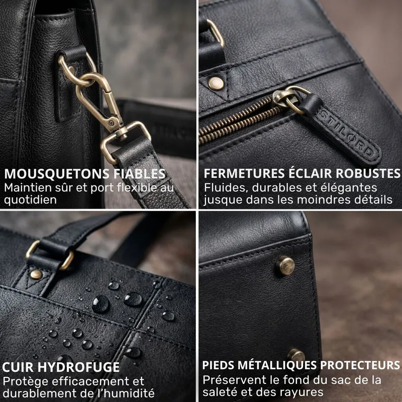 "Andrea" Shopper Tasche Damen Leder groß mit Laptopfach 15,6-16 Zoll