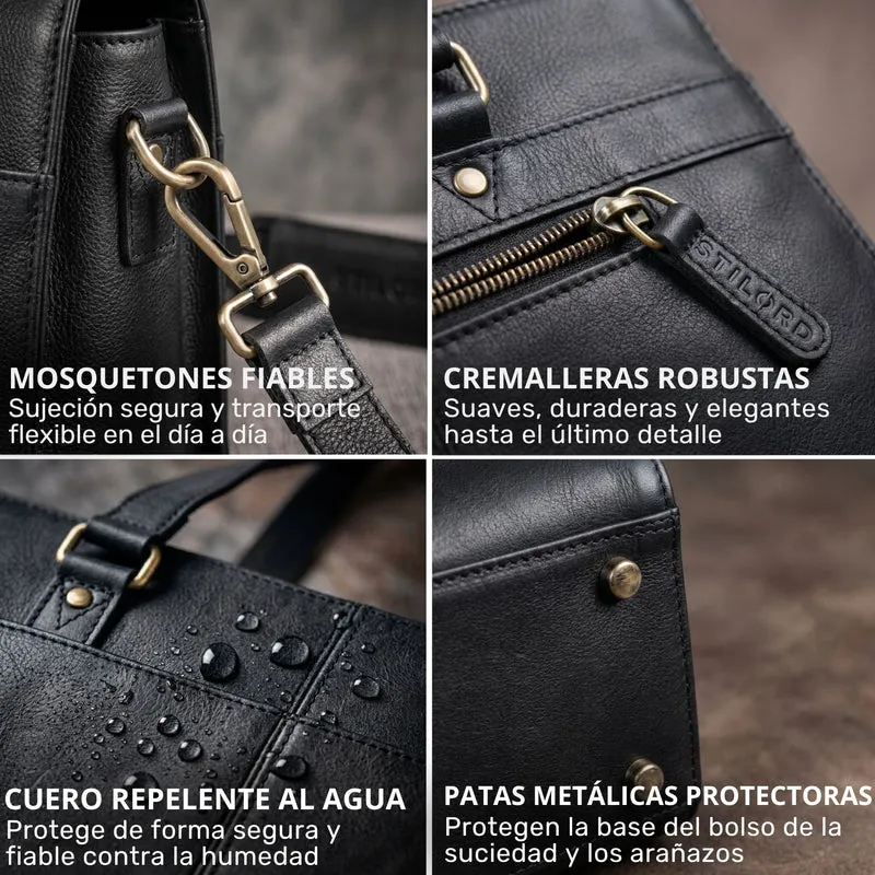 "Andrea" Shopper Tasche Damen Leder groß mit Laptopfach 15,6-16 Zoll