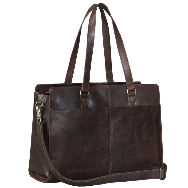 "Andrea" Shopper Tasche Damen Leder groß mit Laptopfach 15,6-16 Zoll