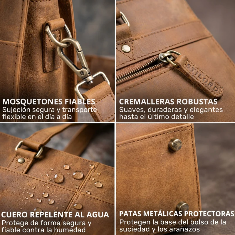 "Andrea" Shopper Tasche Damen Leder groß mit Laptopfach 15,6-16 Zoll