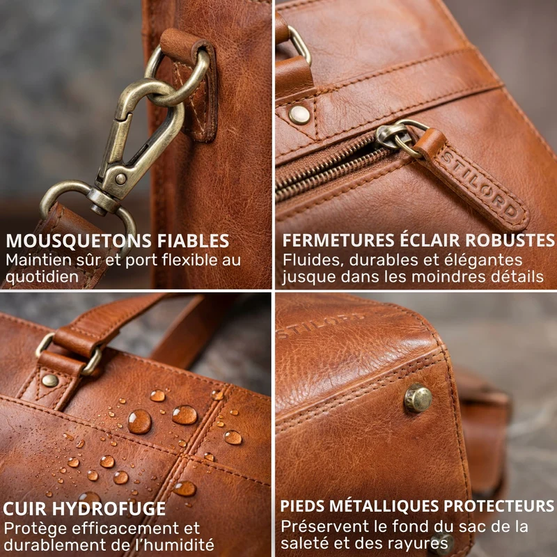 "Andrea" Shopper Tasche Damen Leder groß mit Laptopfach 15,6-16 Zoll