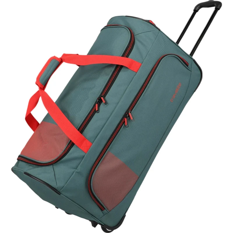 Travelite Basics Fresh Rollenreisetasche 71 cm -Grün/Orange