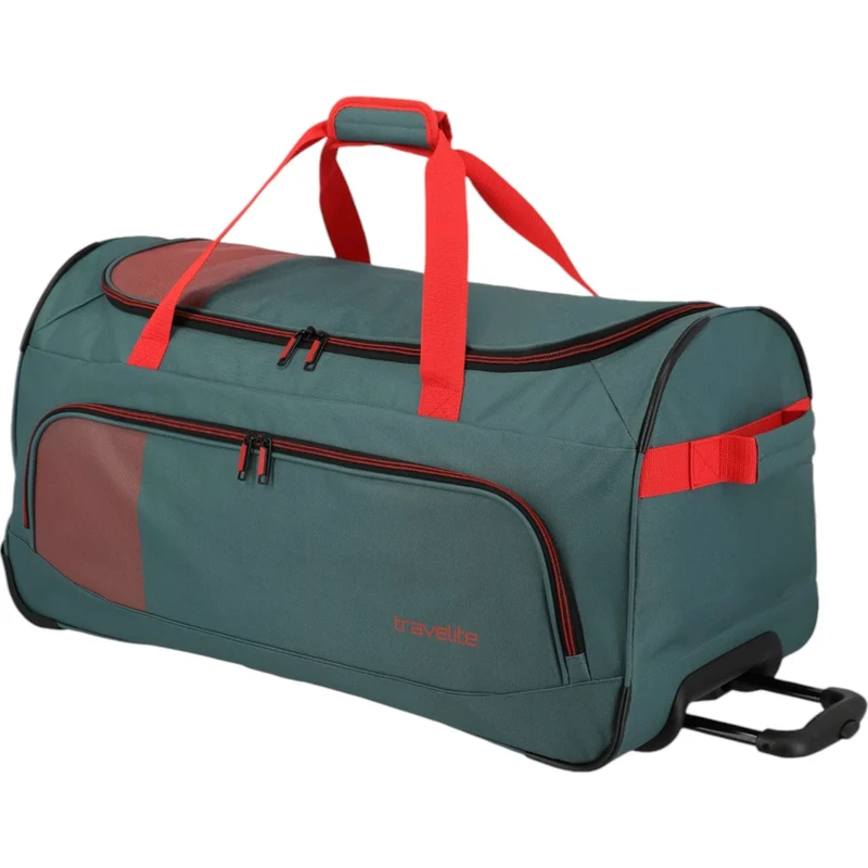 Travelite Basics Fresh Rollenreisetasche 71 cm -Grün/Orange