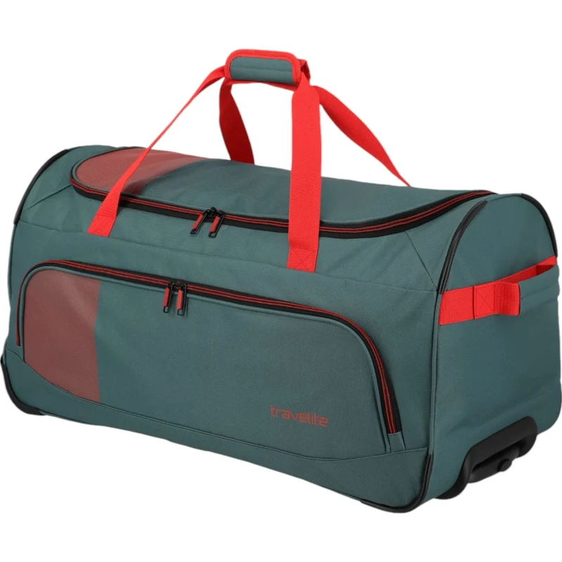 Travelite Basics Fresh Rollenreisetasche 71 cm -Grün/Orange