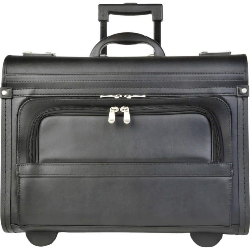 Dermata Pilotenkoffer auf Rollen 48 cm -schwarz