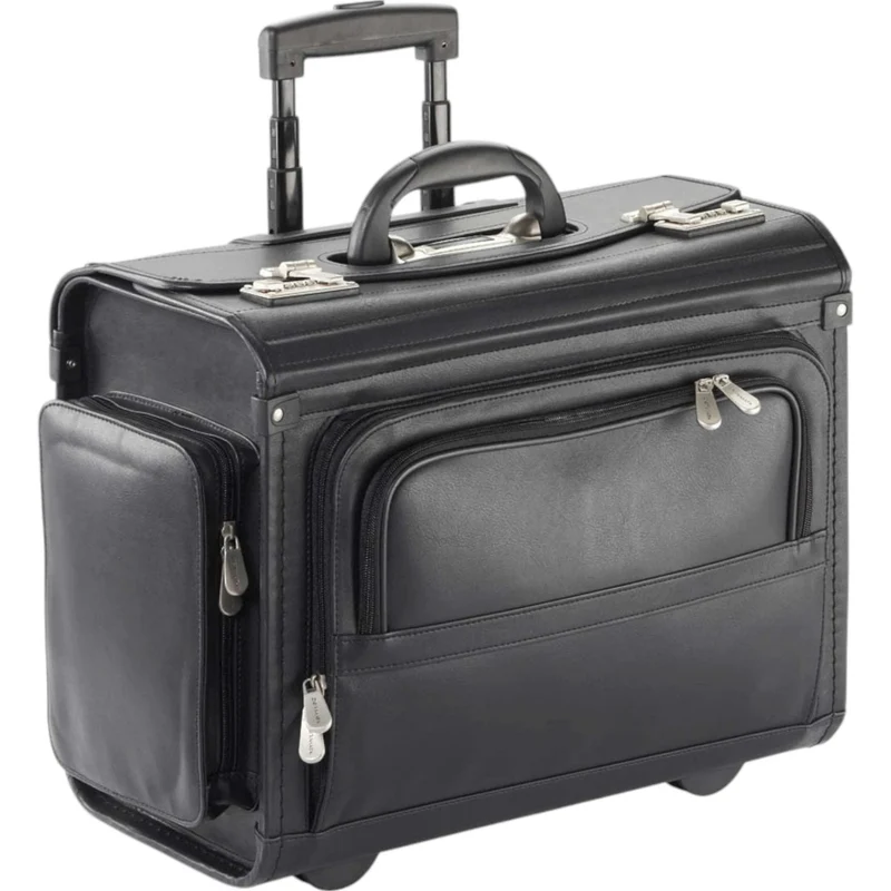 Dermata Pilotenkoffer auf Rollen 48 cm -schwarz