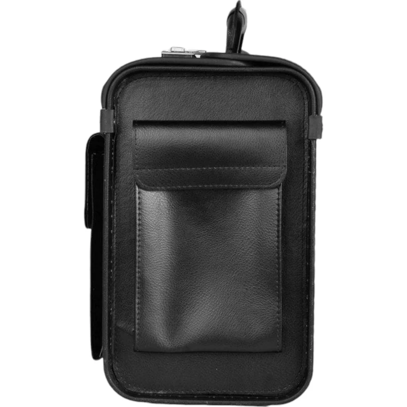 Dermata Pilotenkoffer aus Leder 46 cm -schwarz
